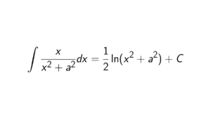 Read more about the article Integral of x/(x^2 + a^2)